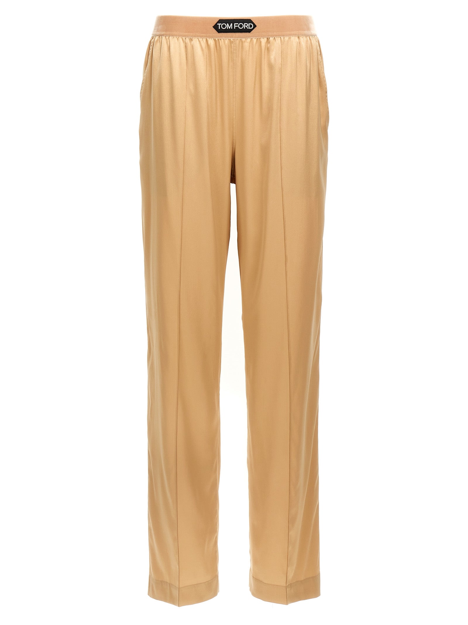 Tom Ford Beige Seidenhose