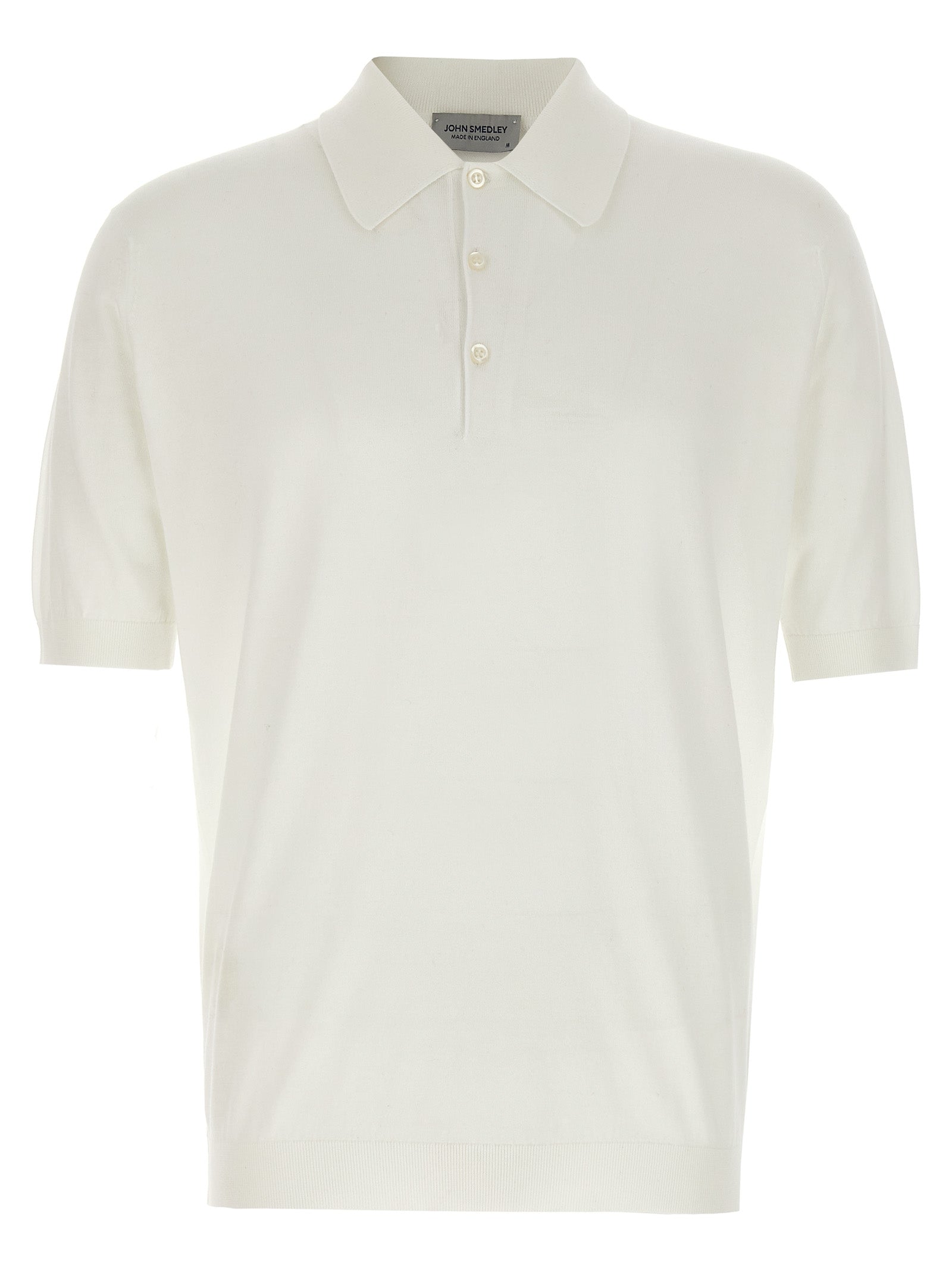 JOHN SMEDLEY Weißes Poloshirt aus Baumwolle