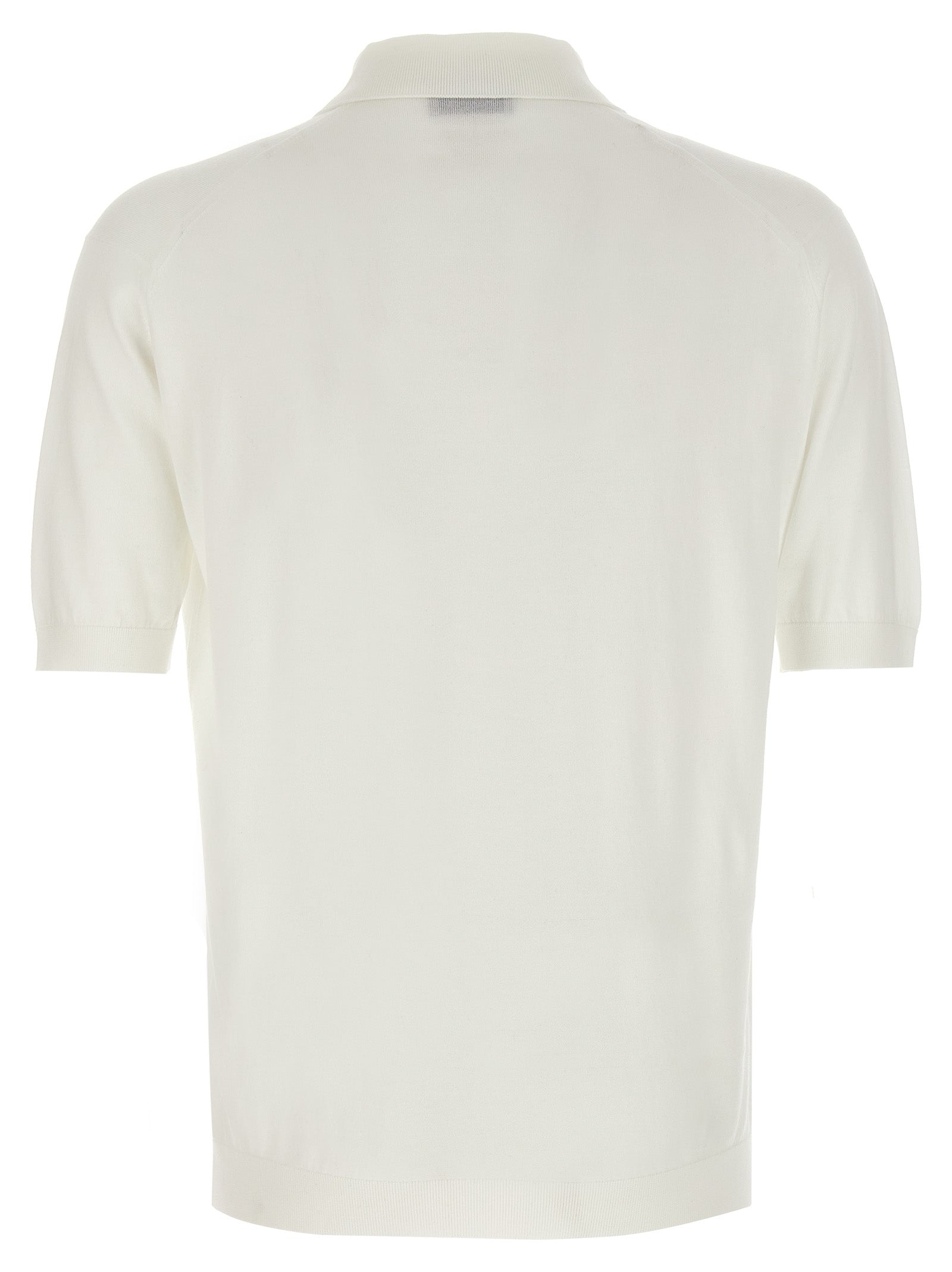 JOHN SMEDLEY Weißes Poloshirt aus Baumwolle