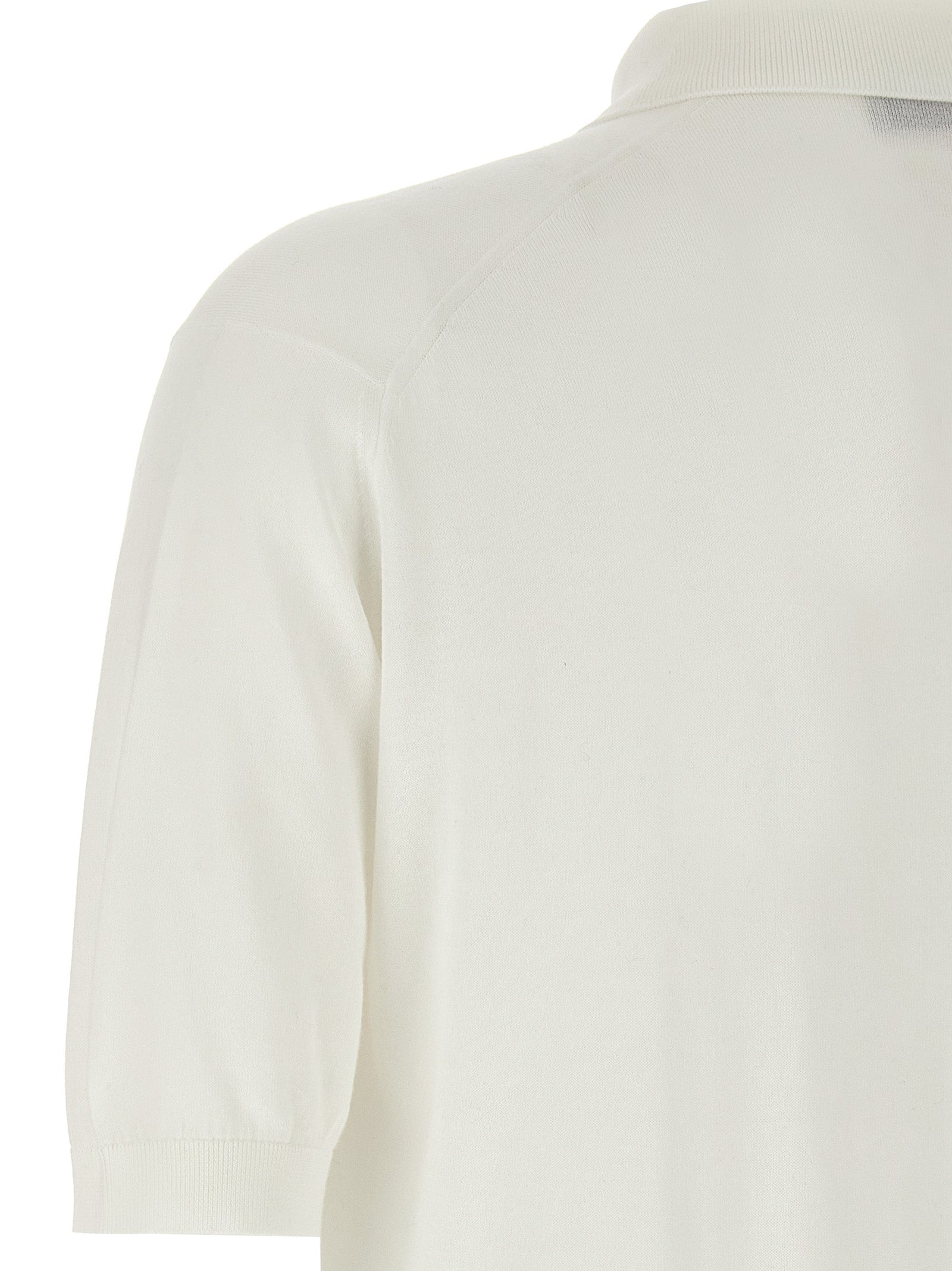 JOHN SMEDLEY Weißes Poloshirt aus Baumwolle