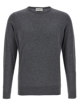 JOHN SMEDLEY Grauer Baumwollcardigan