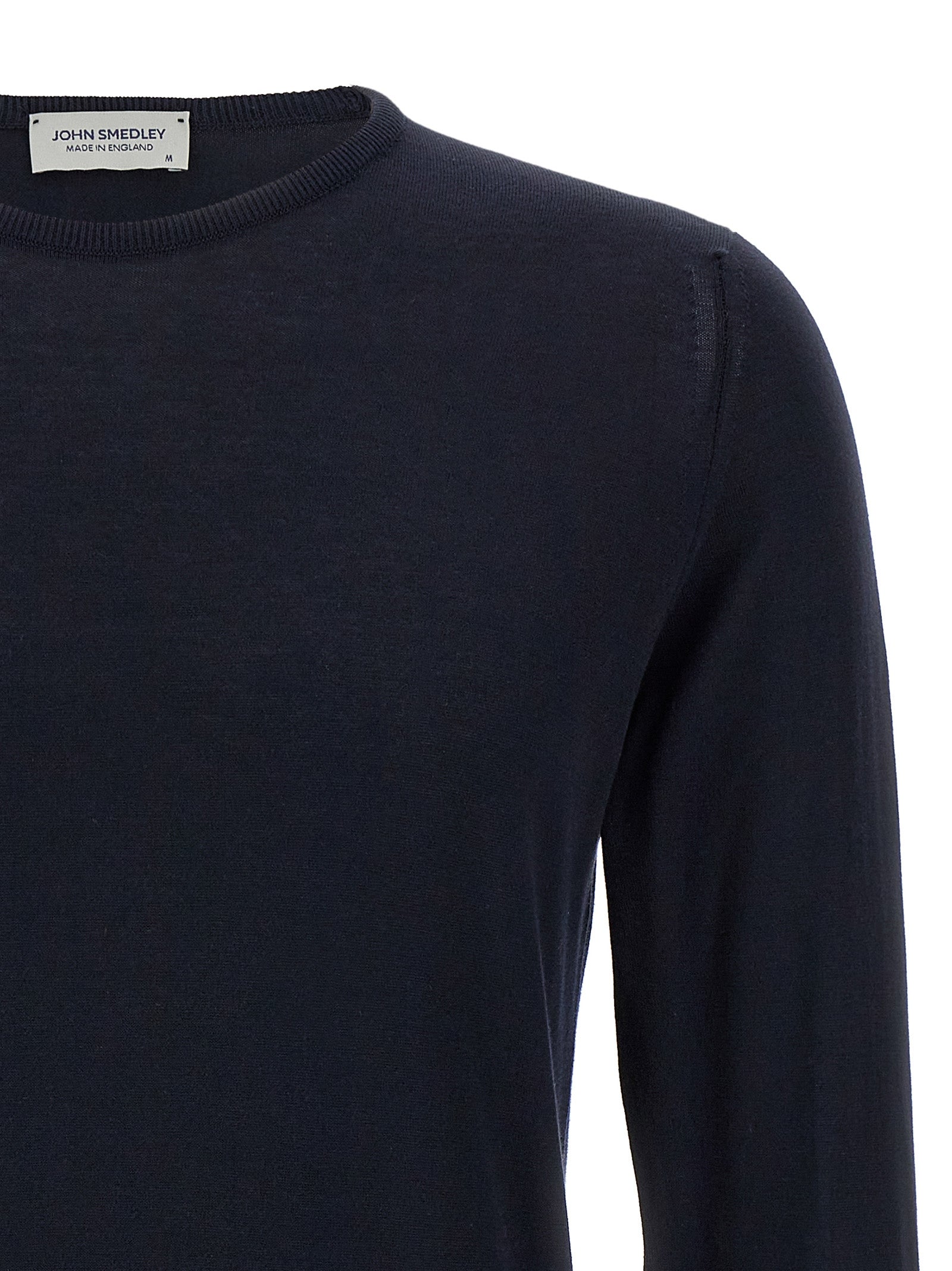 JOHN SMEDLEY Blauer Baumwollcardigan