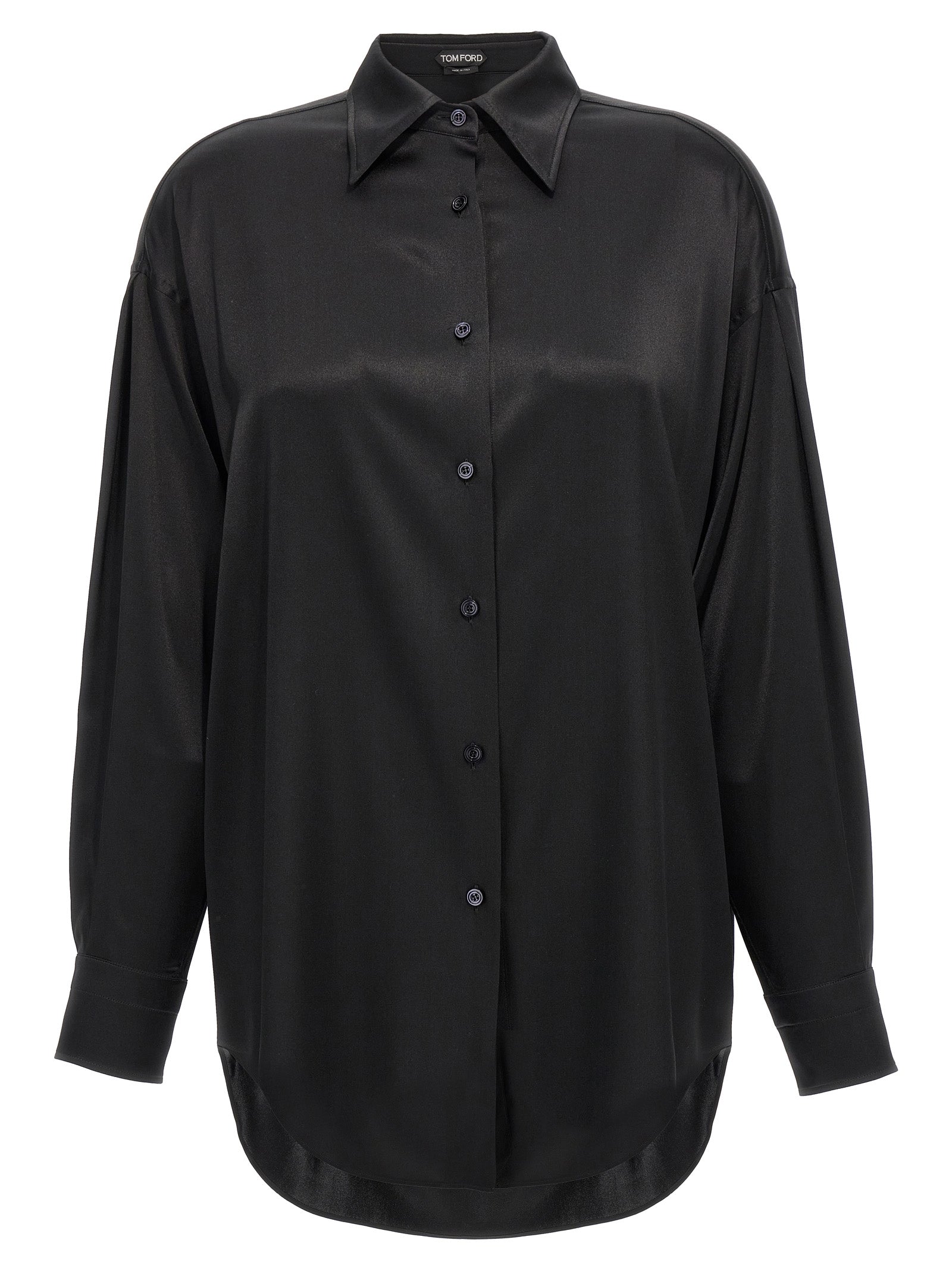 Tom Ford Schwarze Seidenbluse