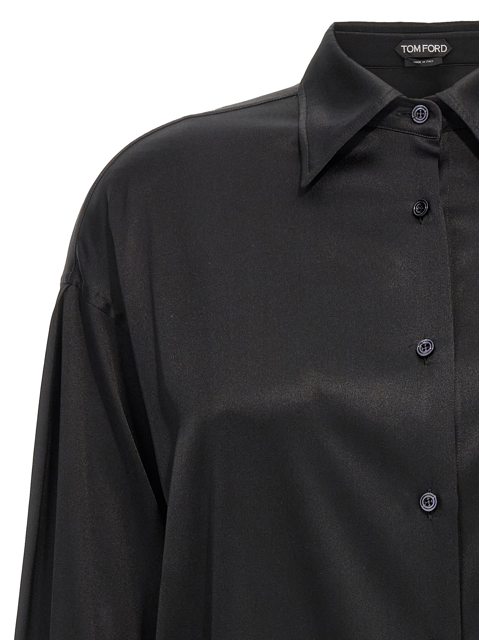Tom Ford Schwarze Seidenbluse