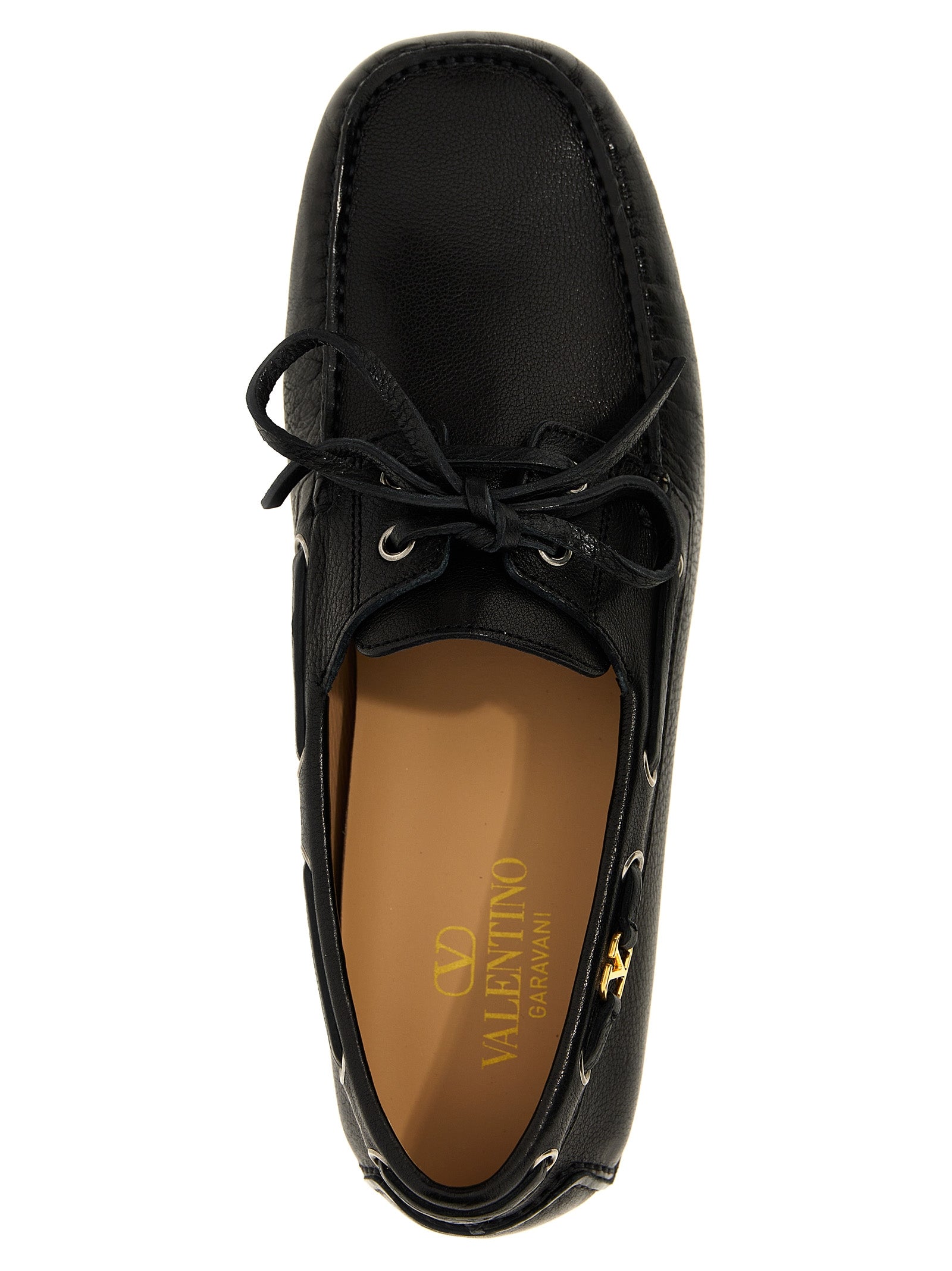Valentino Garavani Schwarze Loafer aus Büffelleder zum Hineinschlüpfen