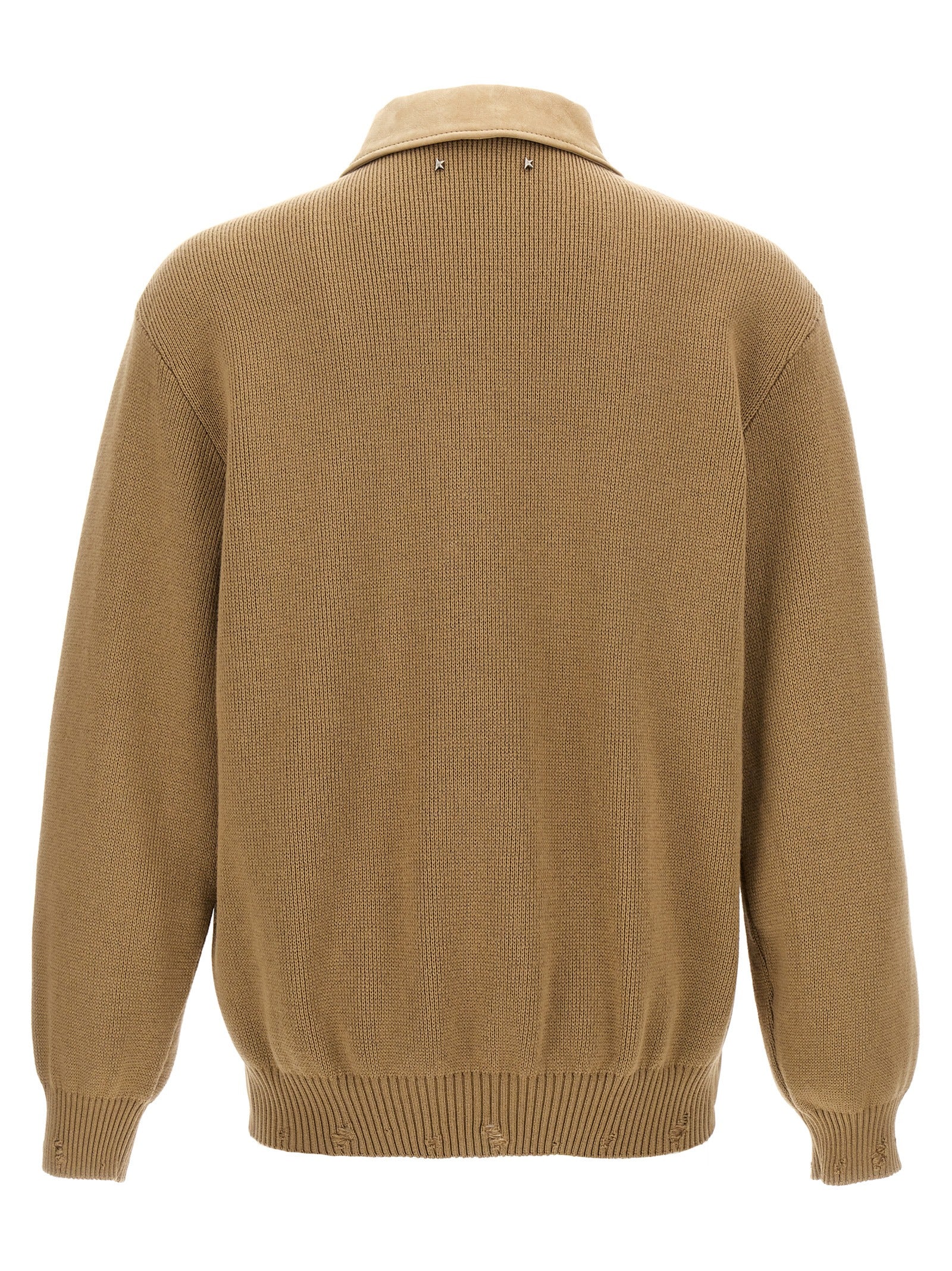 Golden Goose Beige Cowhide Lederjacke