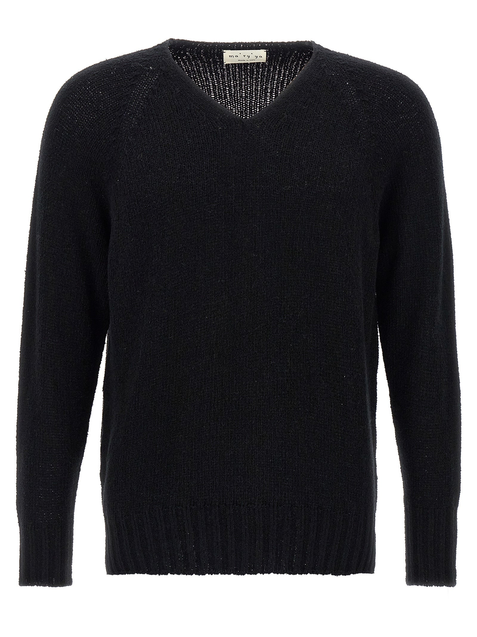 MA'RY'YA Schwarzer Baumwollcardigan
