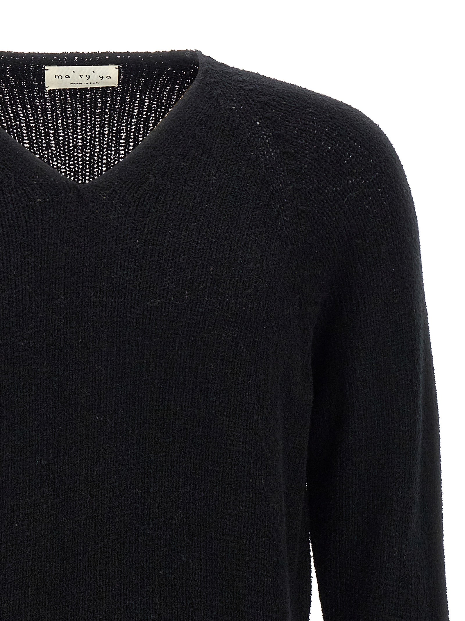 MA'RY'YA Schwarzer Baumwollcardigan