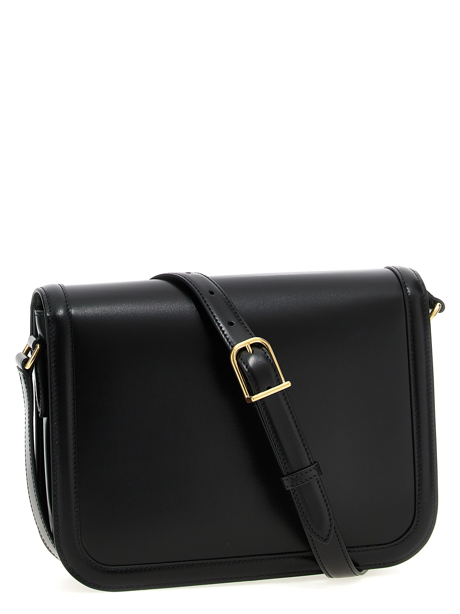 Valentino Garavani Schwarze Kalbsleder-Schultertasche