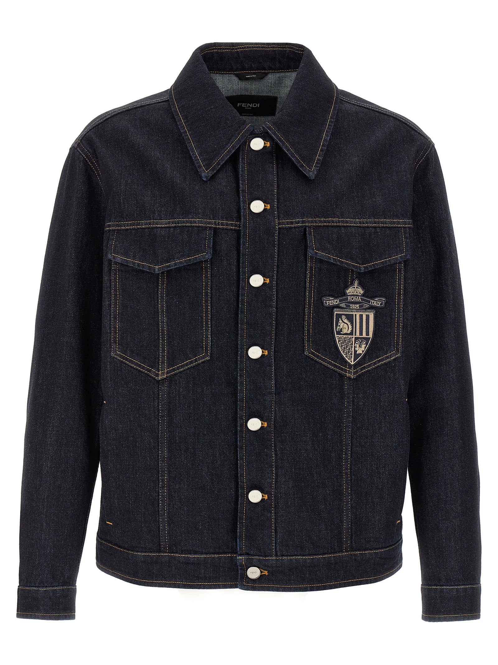 Fendi Blaue Jeansjacke aus Baumwolle