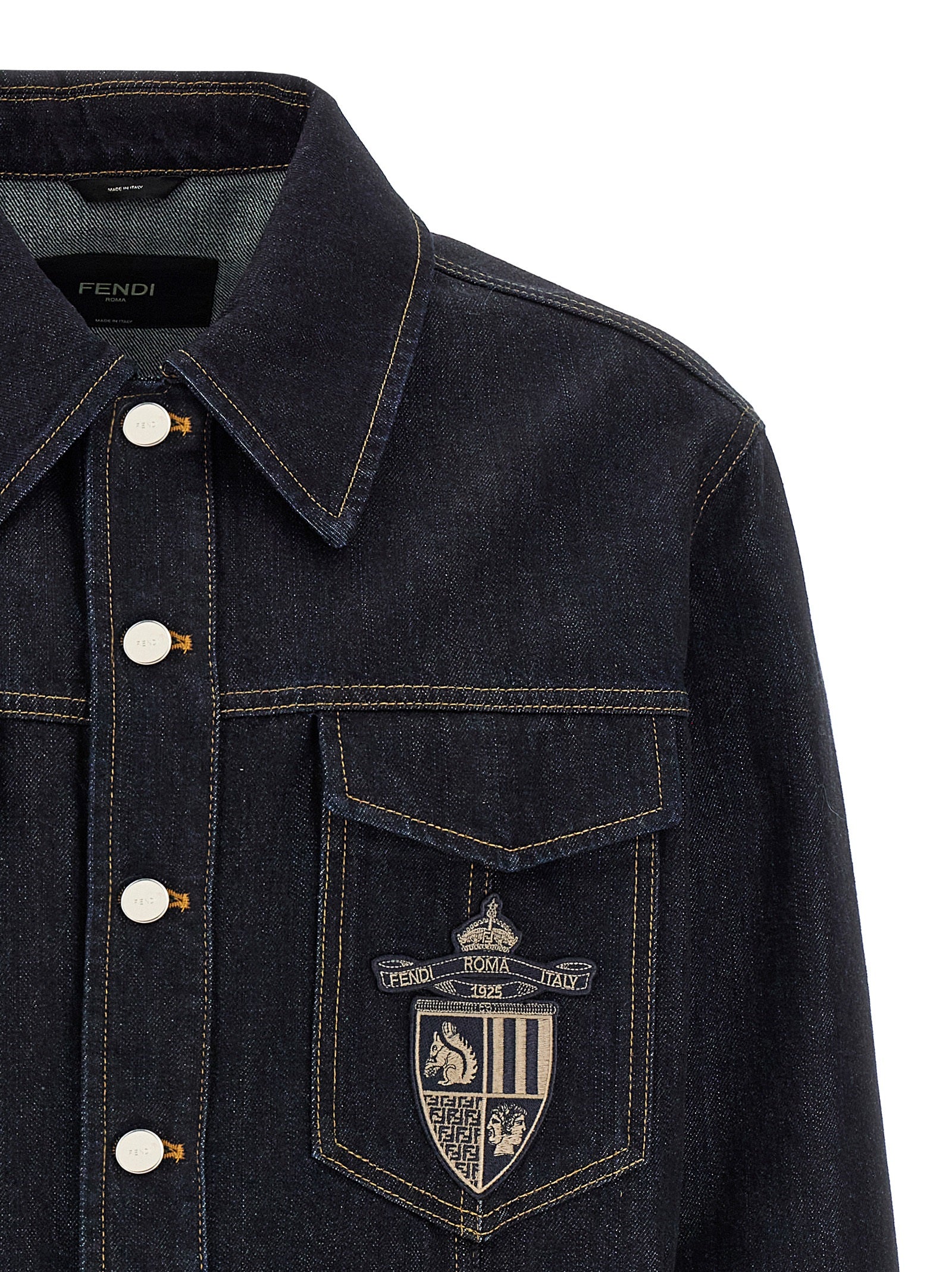 Fendi Blaue Jeansjacke aus Baumwolle