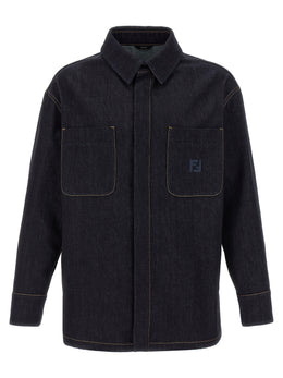 Fendi Blaue Jeansjacke aus Baumwolle