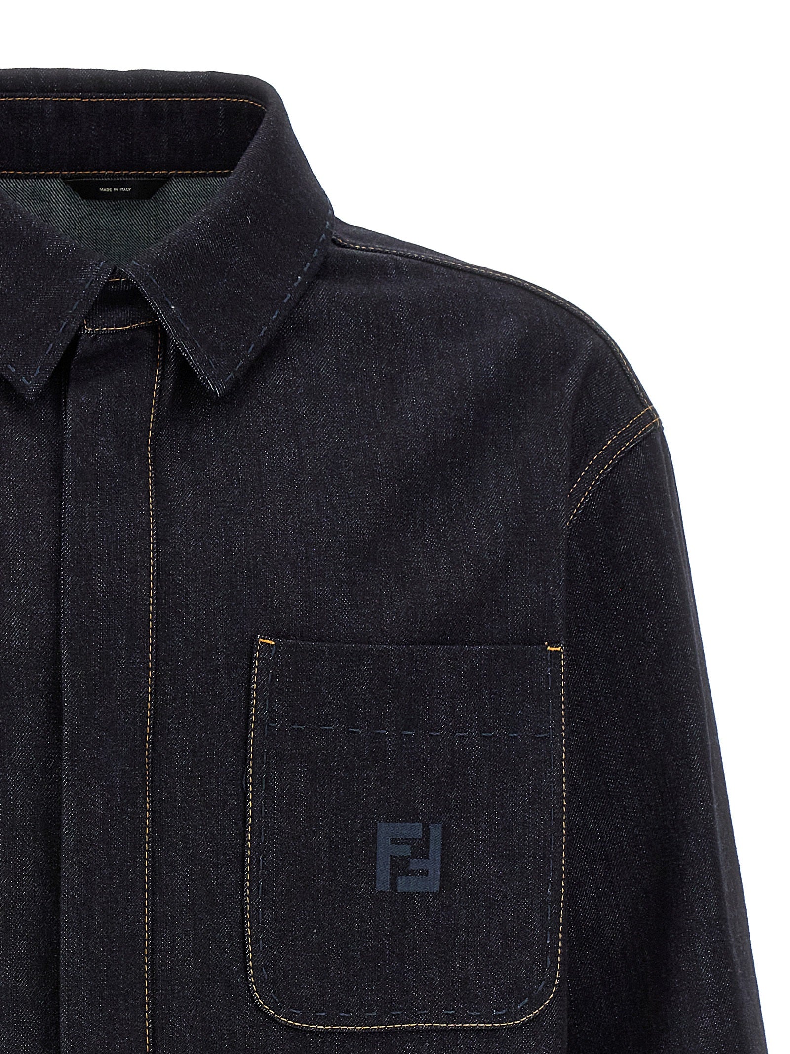 Fendi Blaue Jeansjacke aus Baumwolle