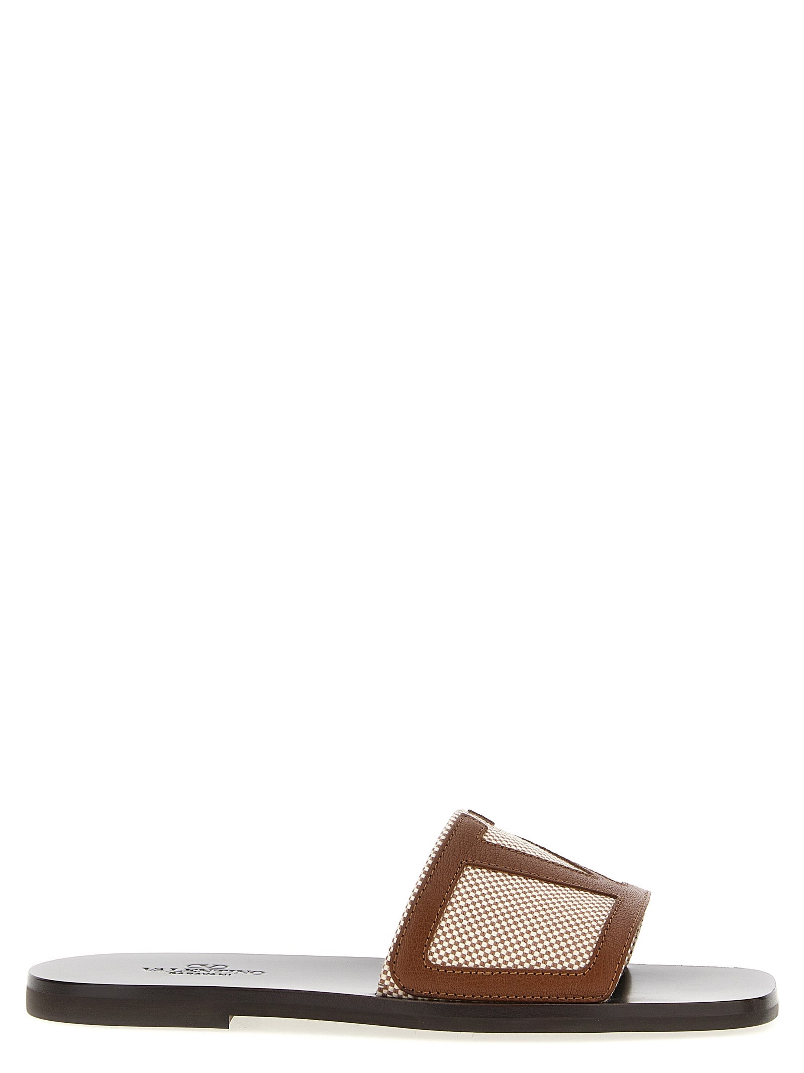 Valentino Garavani Braune Baumwoll-Slipper