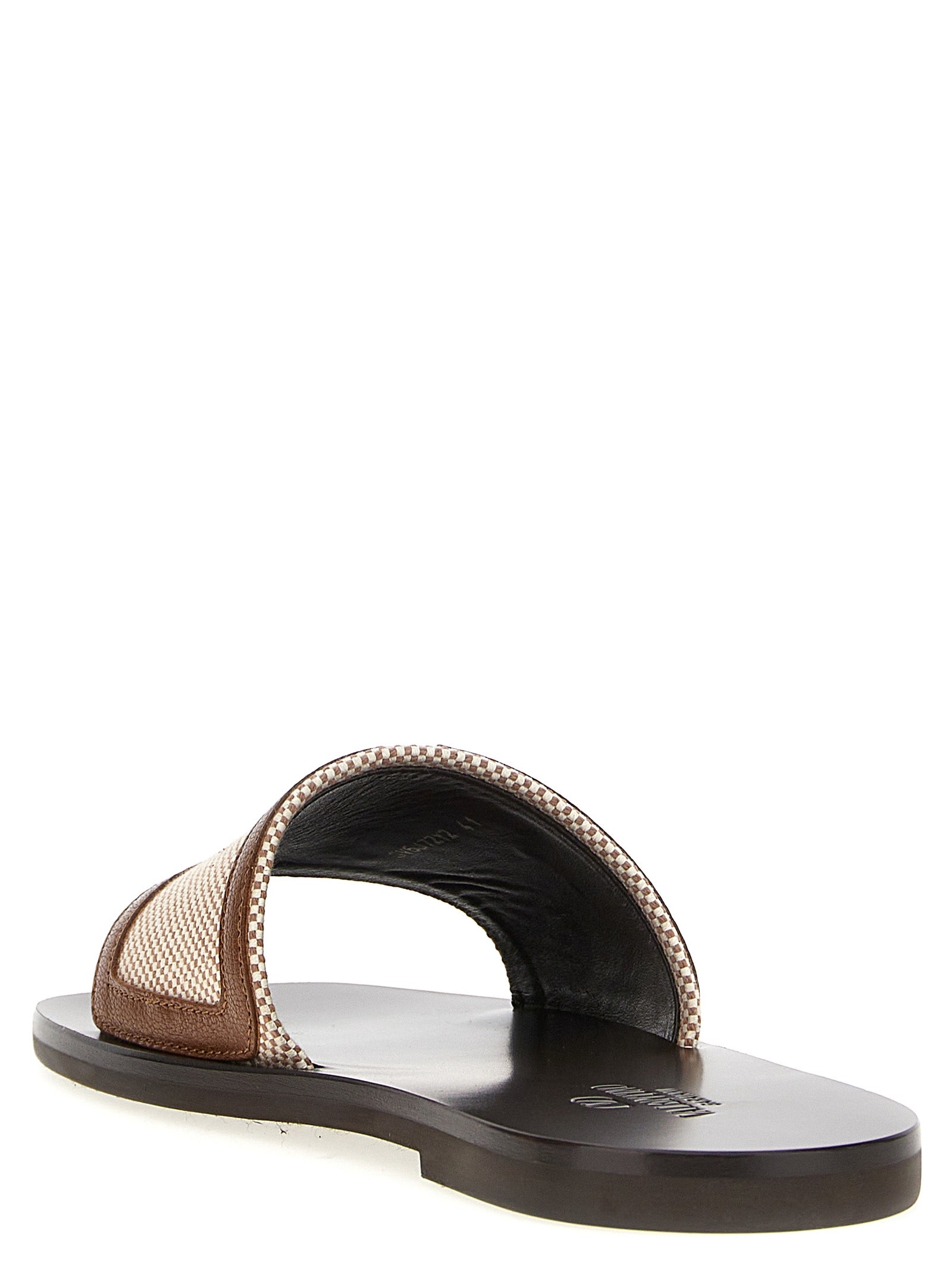 Valentino Garavani Braune Baumwoll-Slipper