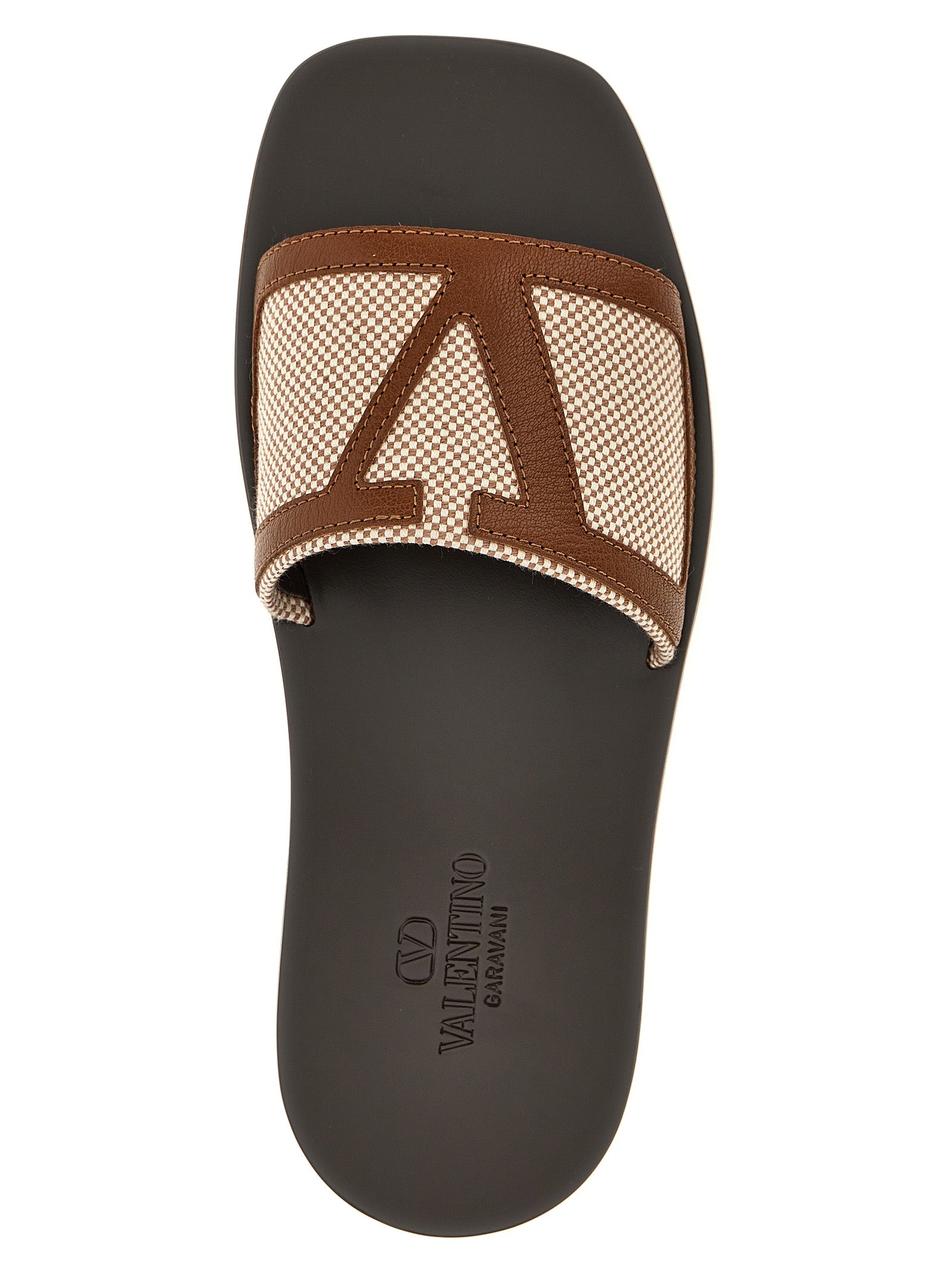 Valentino Garavani Braune Baumwoll-Slipper