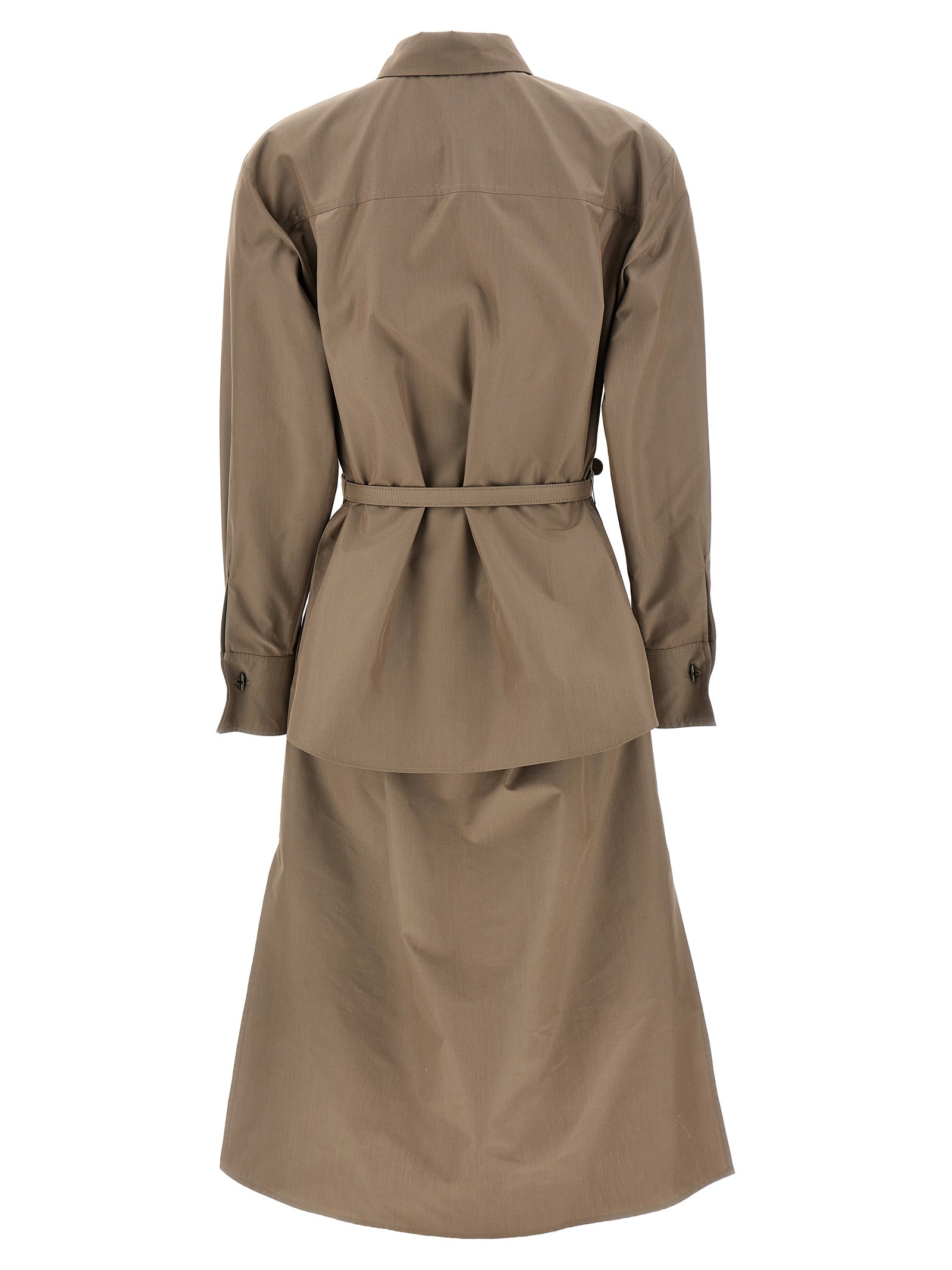Fendi Graues Baumwoll-Midikleid