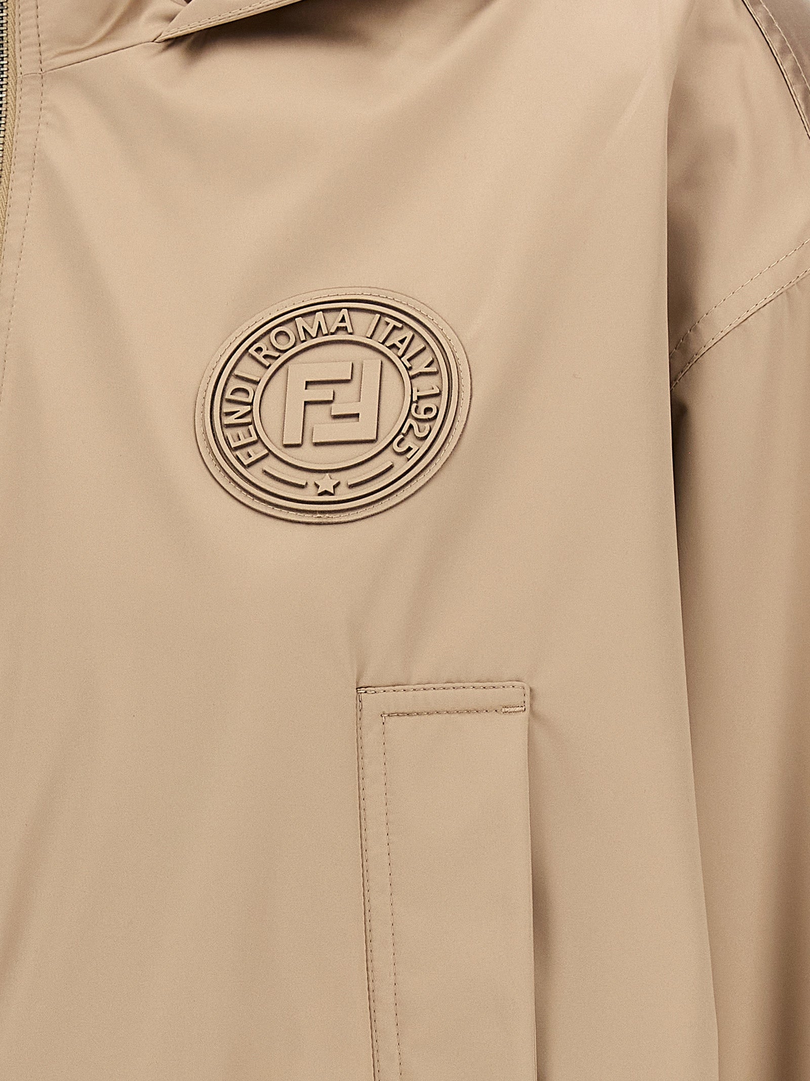 Fendi Braune Shell-Jacke aus Polyester