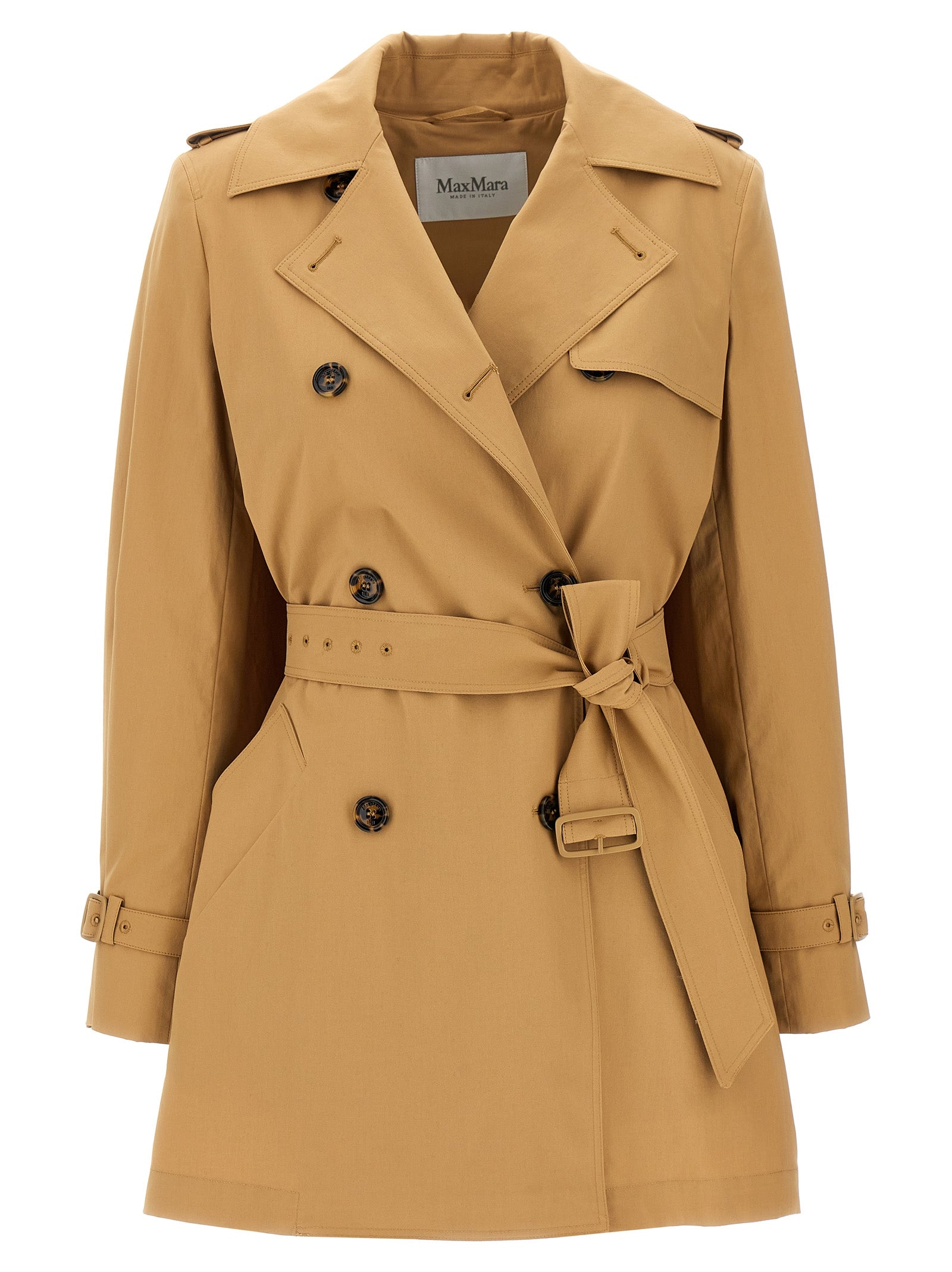 Max Mara Brauner Baumwollmantel