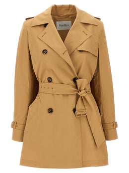 Max Mara Brauner Baumwollmantel