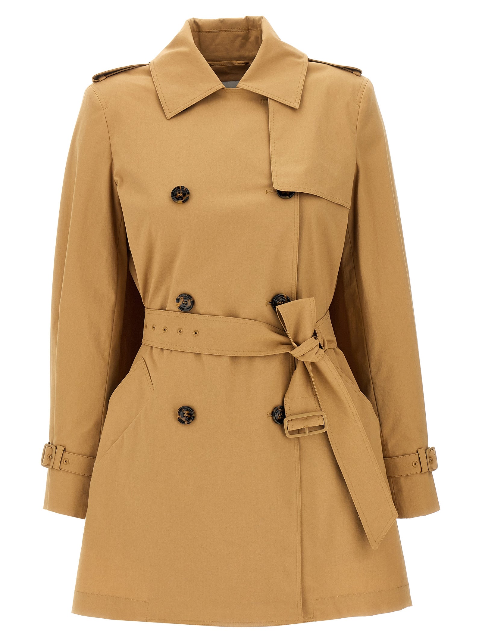 Max Mara Brauner Baumwollmantel