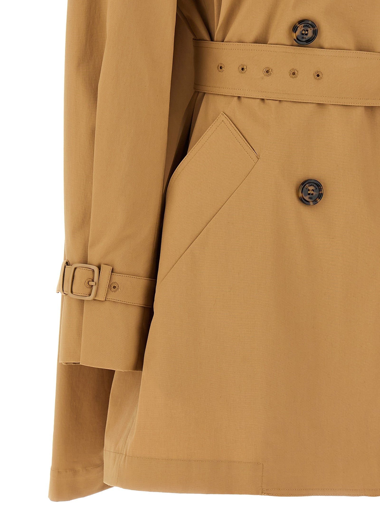 Max Mara Brauner Baumwollmantel