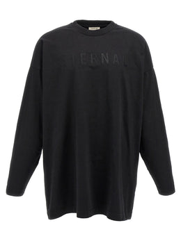 Fear Of God Schwarzes Baumwoll-T-Shirt