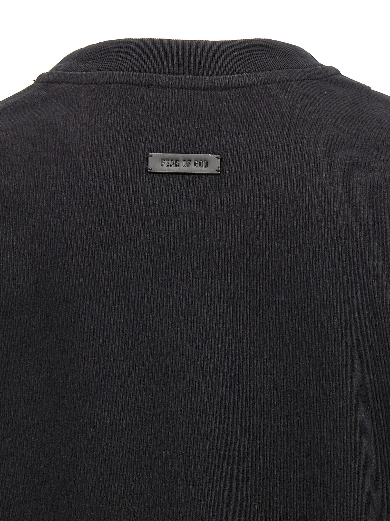 Fear Of God Schwarzes Baumwoll-T-Shirt