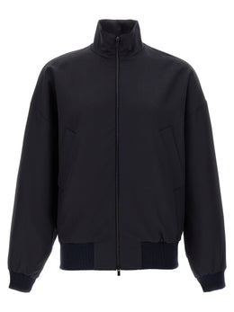 Fear Of God Blaue Jacke aus reiner Schurwolle in voller Länge