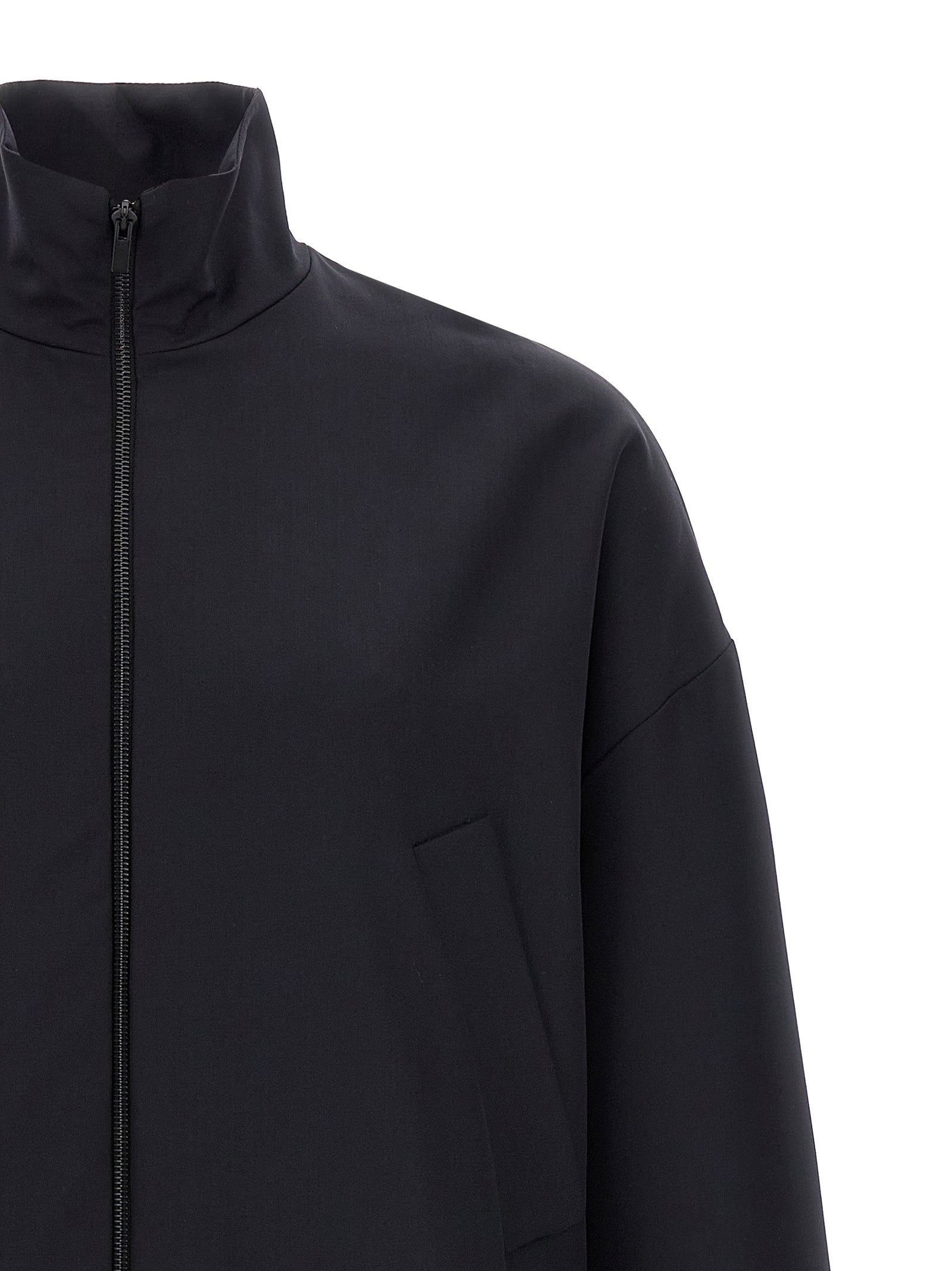 Fear Of God Blaue Jacke aus reiner Schurwolle in voller Länge