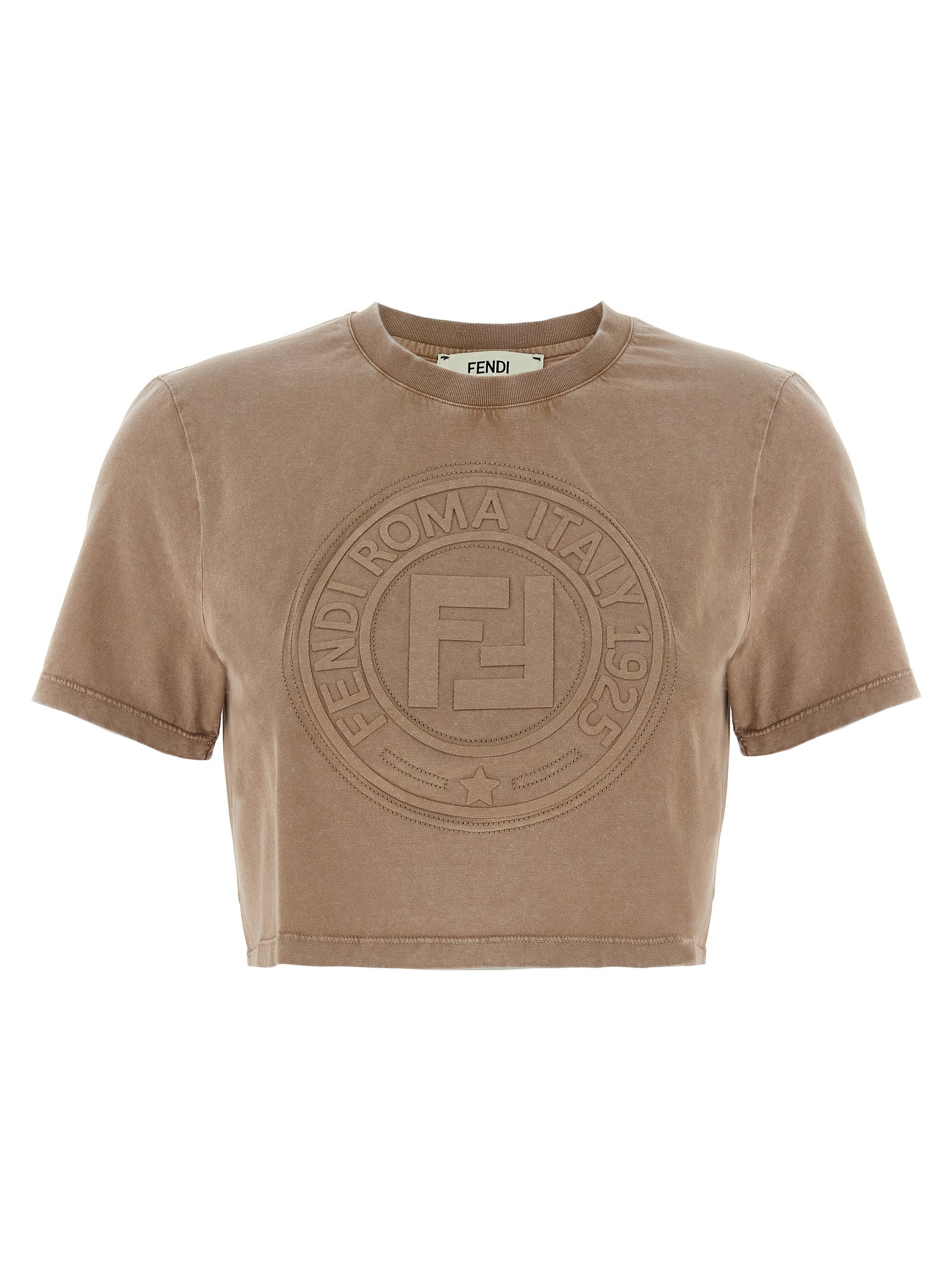 Fendi Braunes Baumwoll-T-Shirt