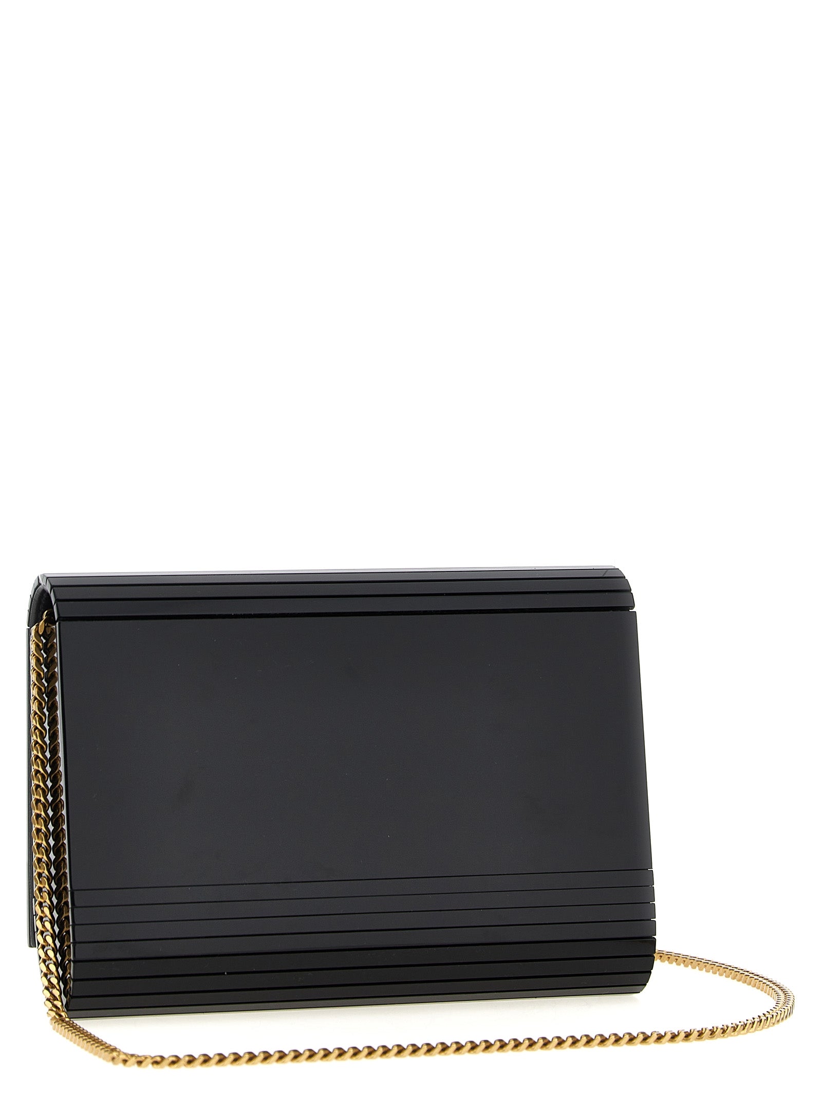 Saint Laurent Schwarze Plexiglas Umhängetasche