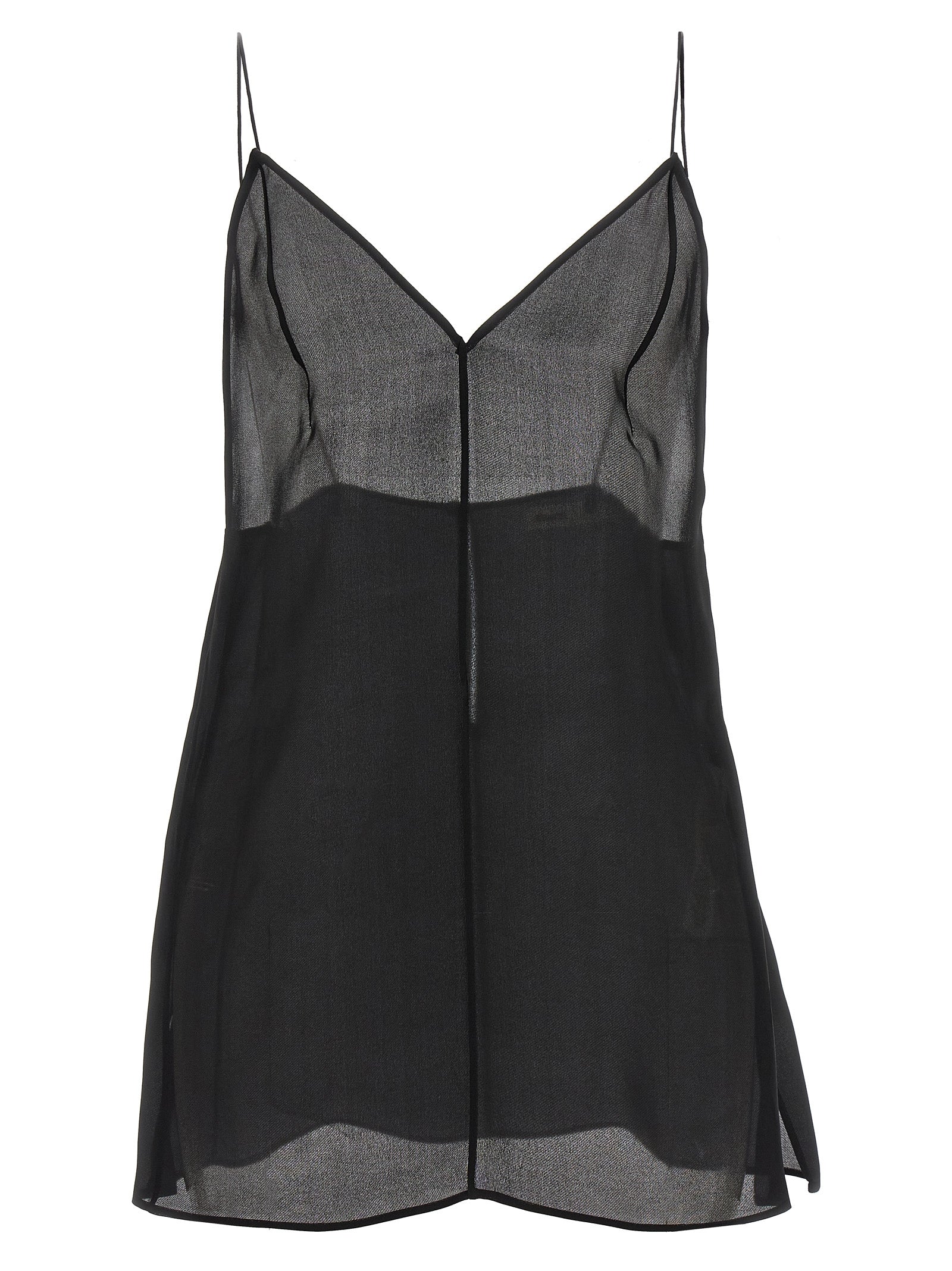 Khaite Schwarze Seiden-Tanktops