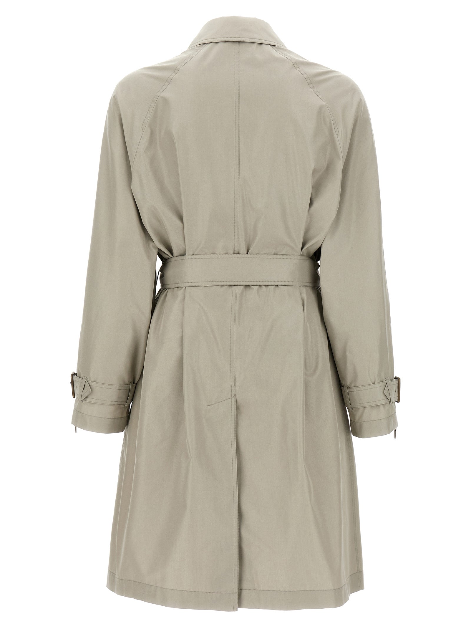 Burberry Grauer Satinmantel