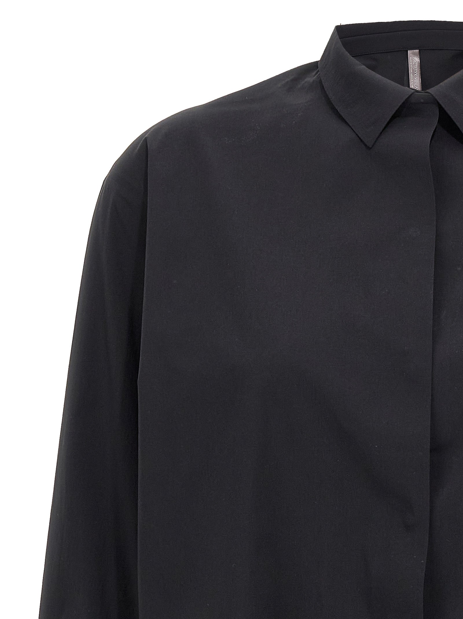 Arc'teryx Veilance Schwarze Nylonbluse