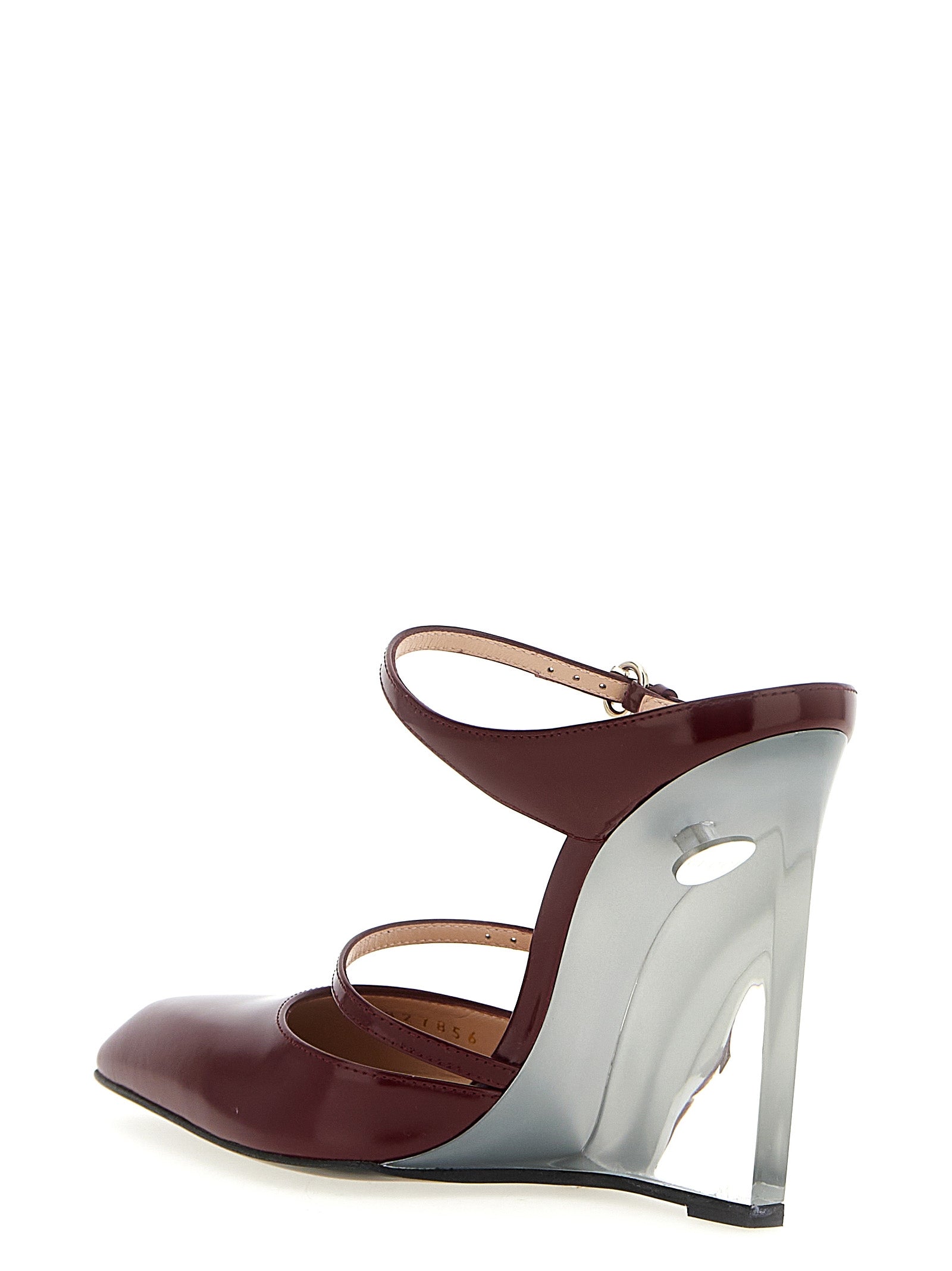 Gucci Keilabsatz-Sandalen aus mehrfarbigem Leder