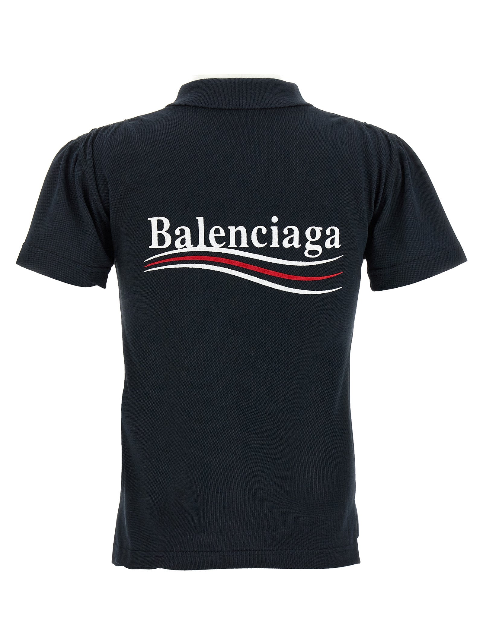 Balenciaga Blaues Baumwoll-Polohemd