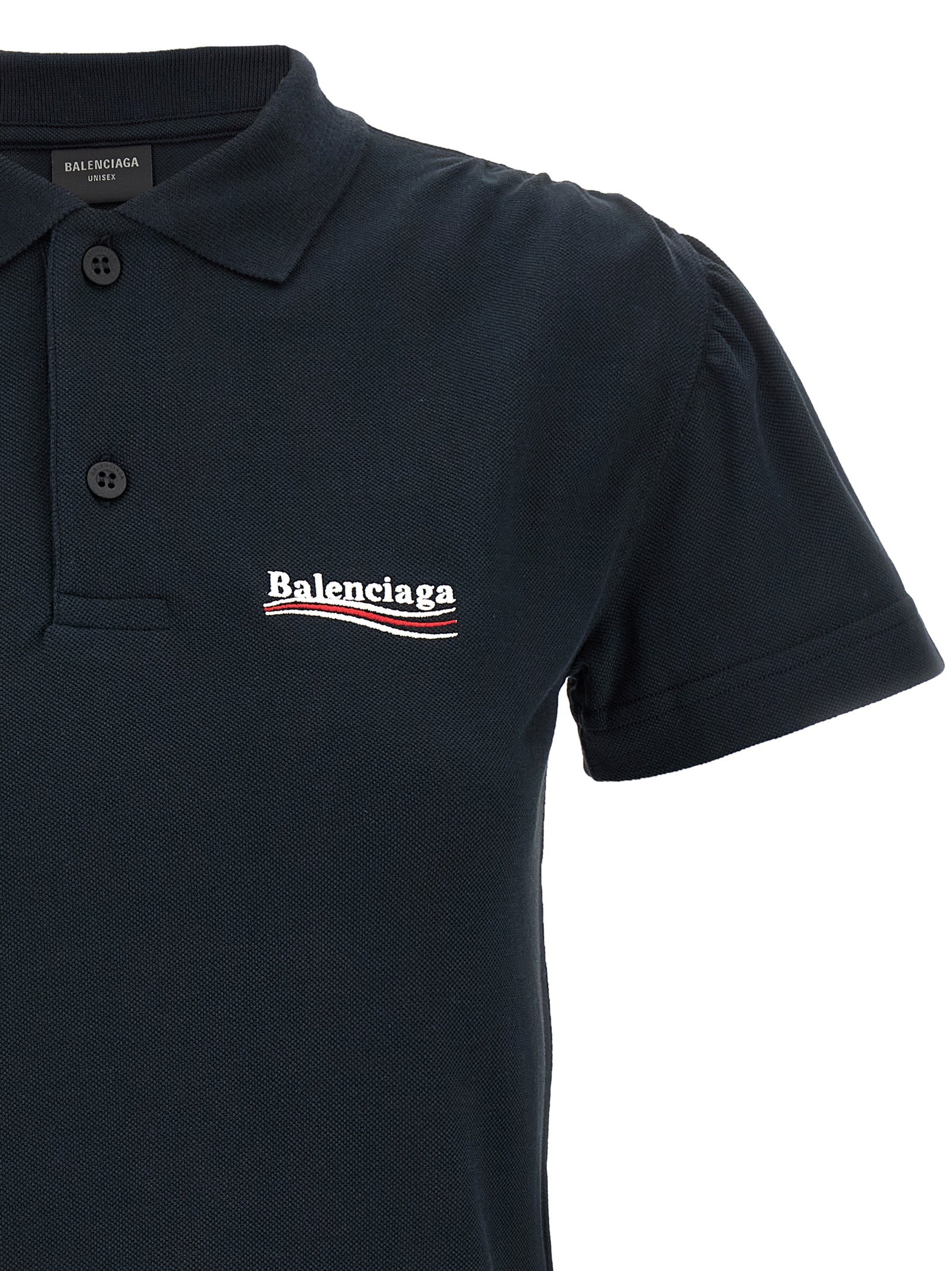 Balenciaga Blaues Baumwoll-Polohemd