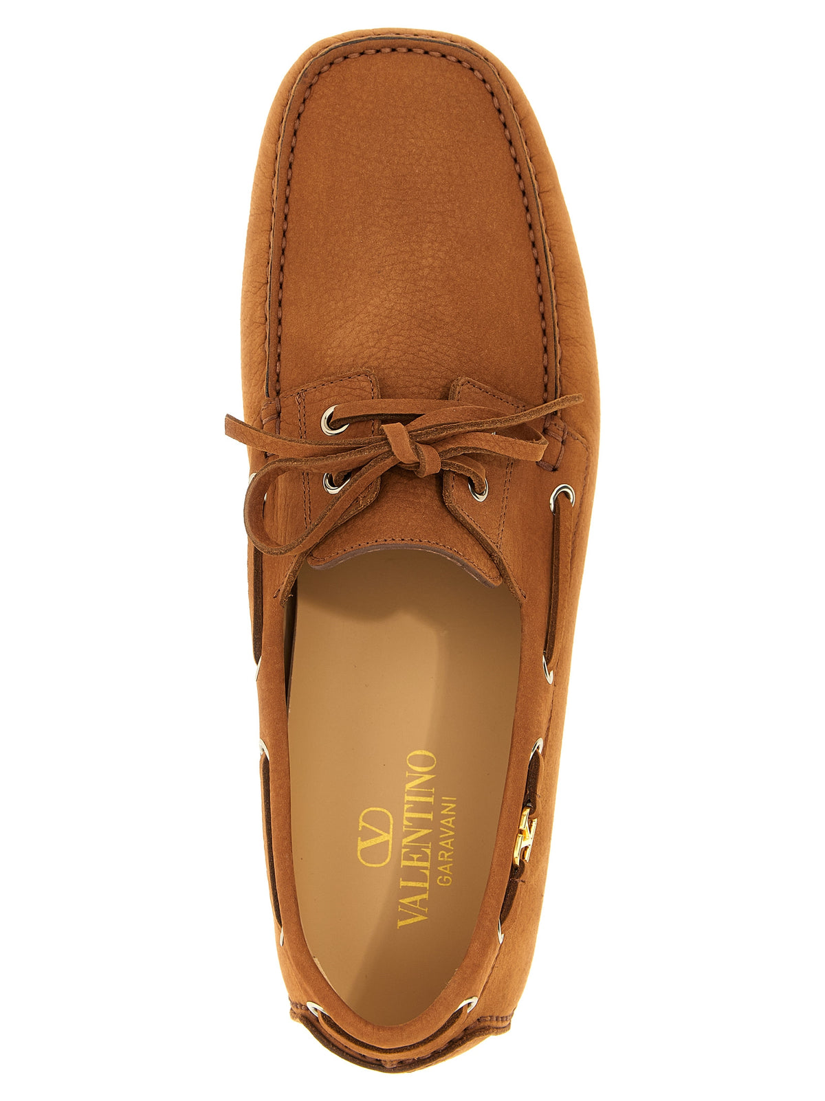 Valentino Garavani Braune Kalbsleder-Slipper