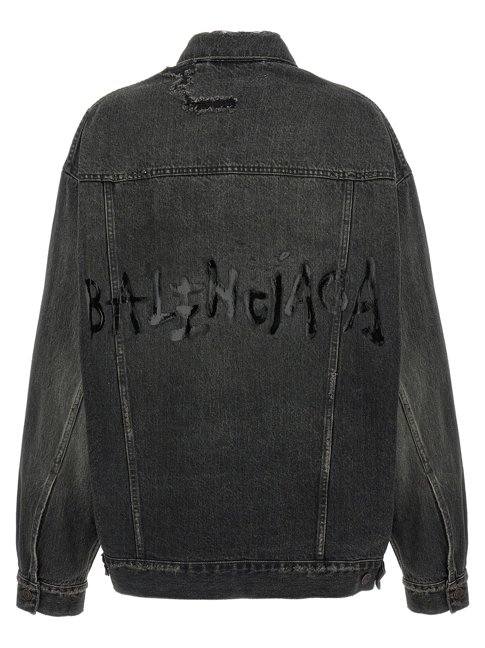Balenciaga Graue Jeansjacke aus Baumwolle