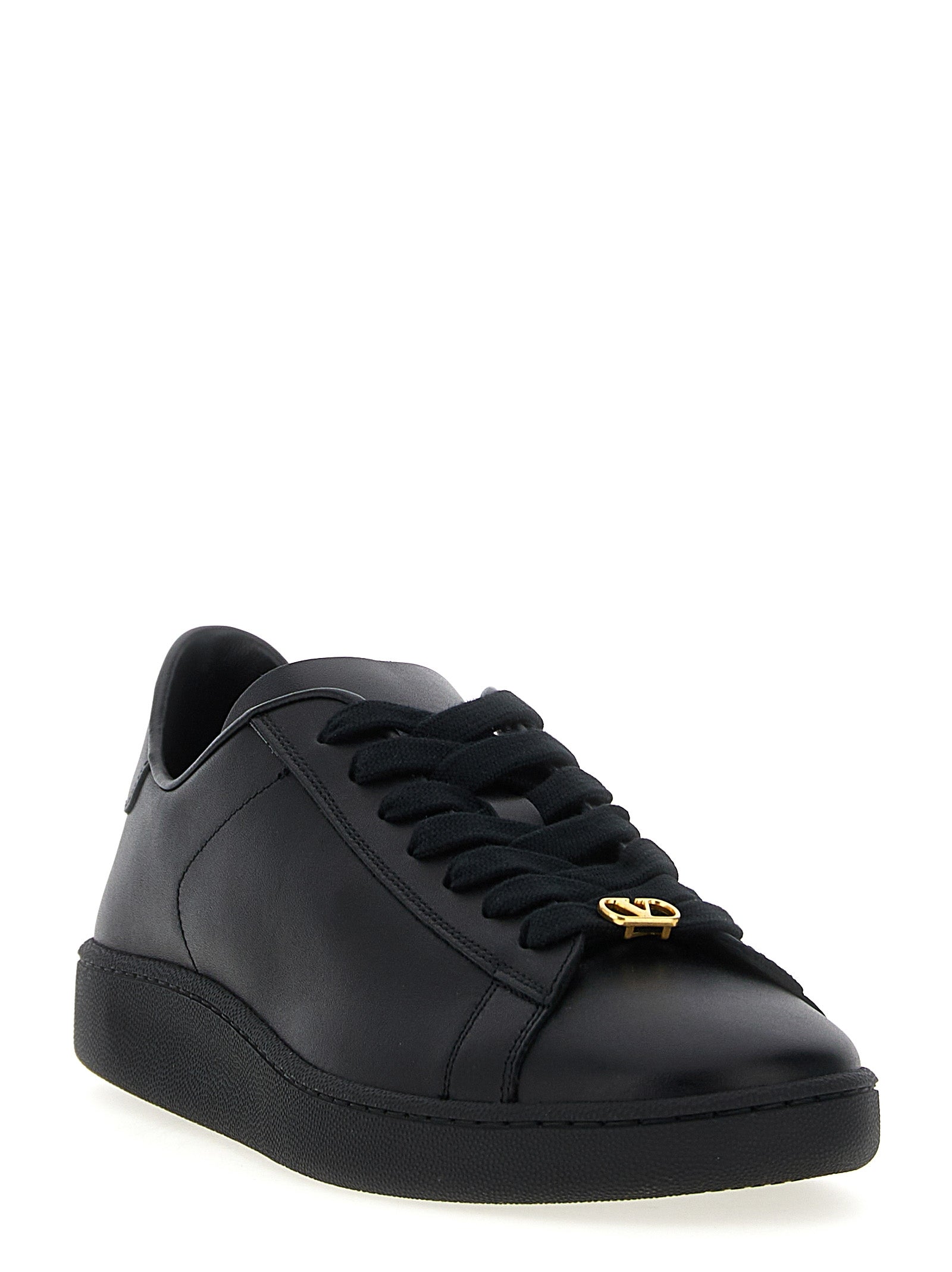 Valentino Garavani Schwarze Kalbsleder Low-Top-Sneaker