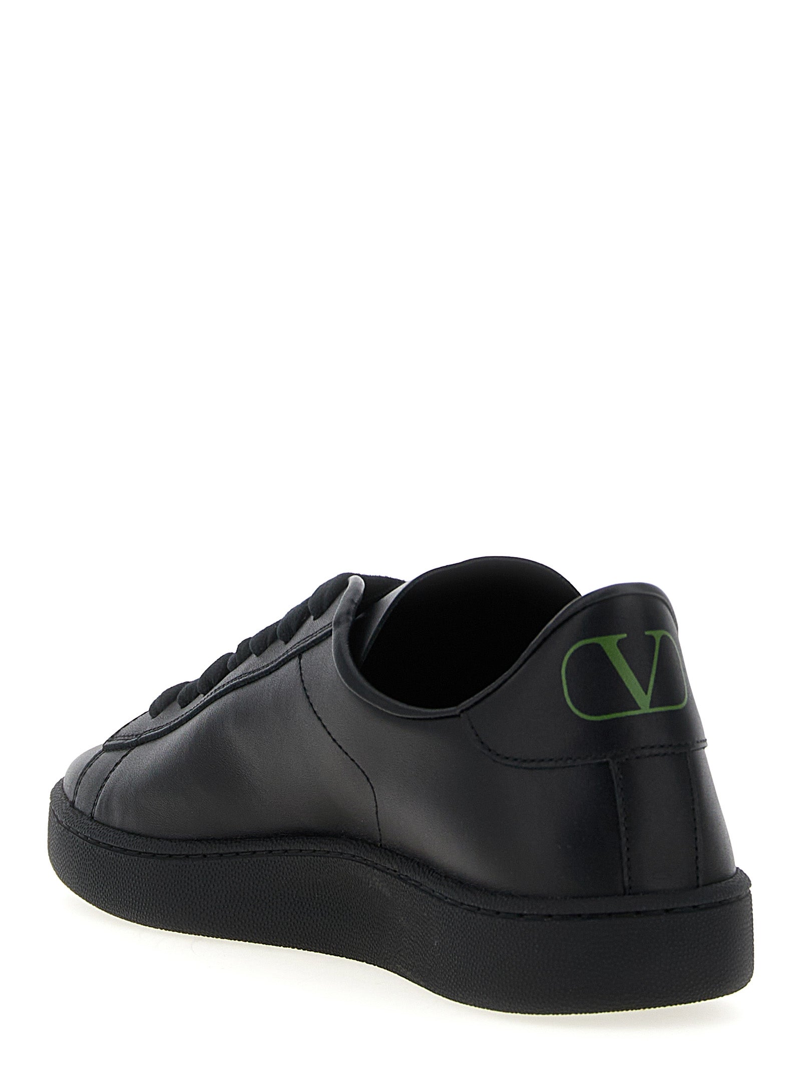 Valentino Garavani Schwarze Kalbsleder Low-Top-Sneaker