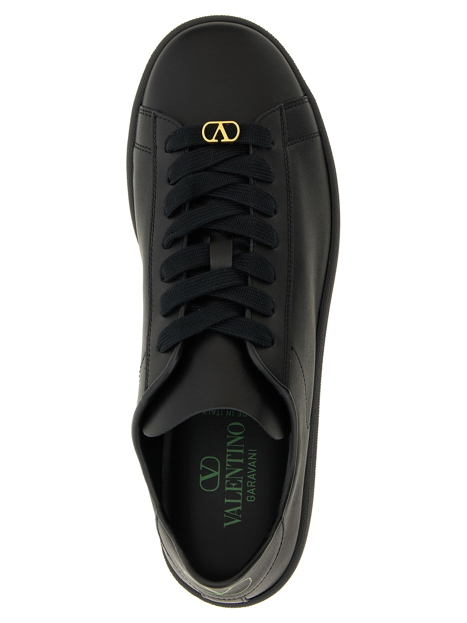 Valentino Garavani Schwarze Kalbsleder Low-Top-Sneaker