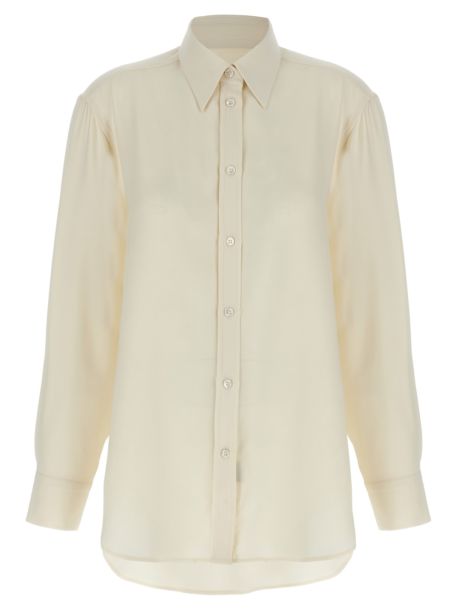 Brioni Seidenbluse in Weiß