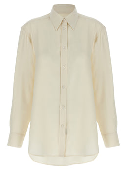Brioni Seidenbluse in Weiß
