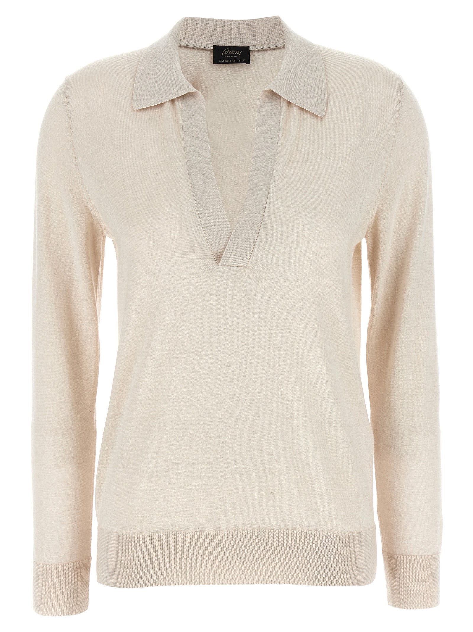 Brioni Beige Kaschmir-Poloshirt