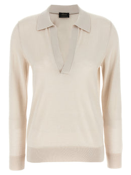 Brioni Beige Kaschmir-Poloshirt