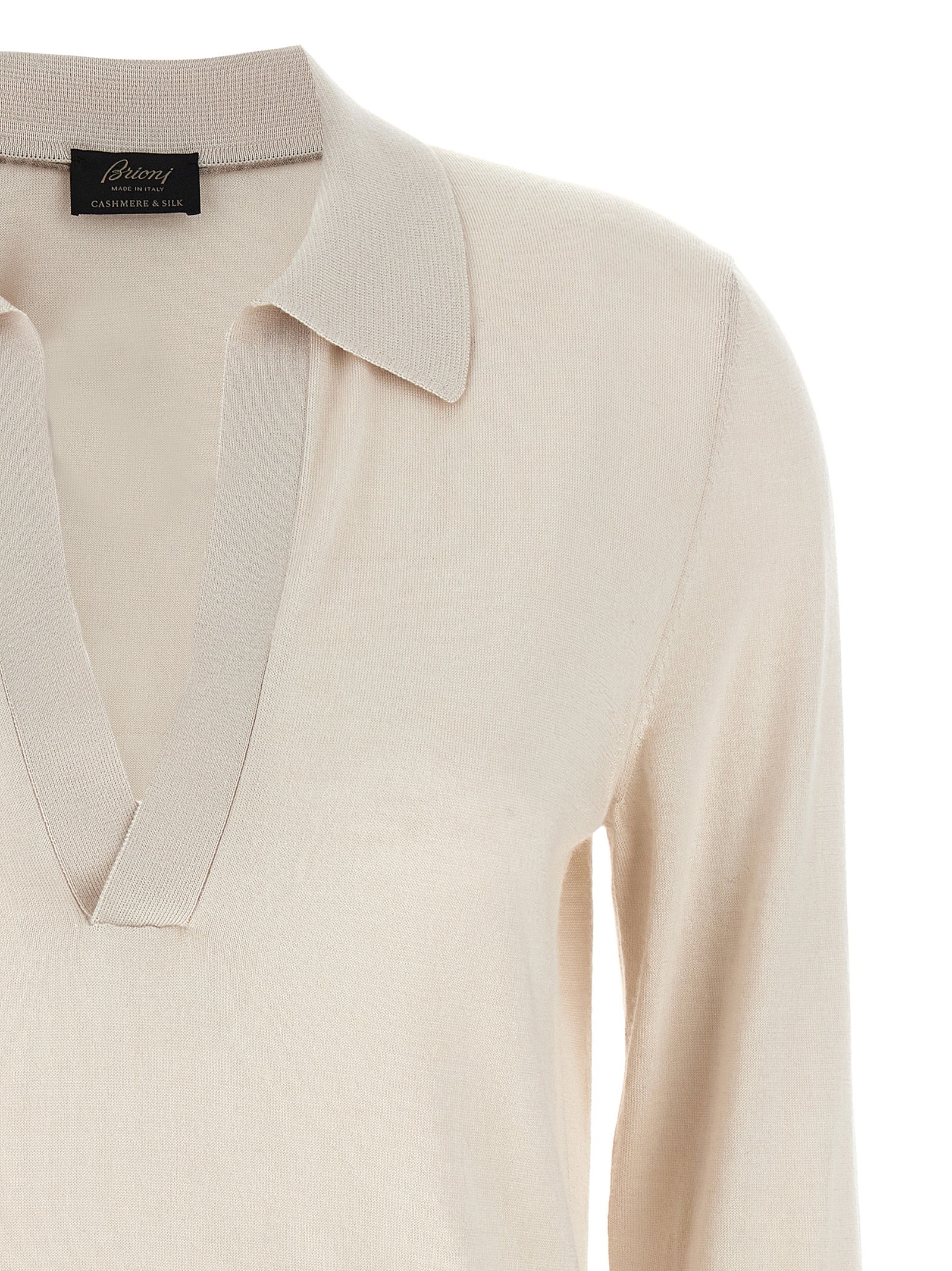 Brioni Beige Kaschmir-Poloshirt