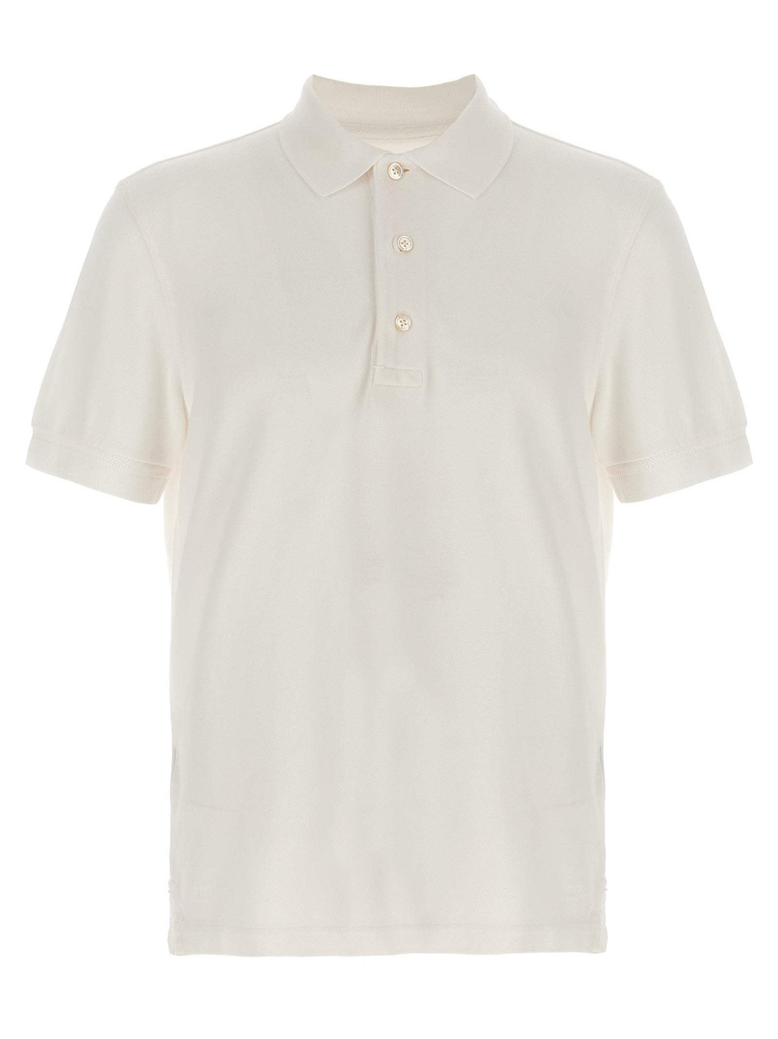 Tom Ford Weißes Lyocell-Polohemd