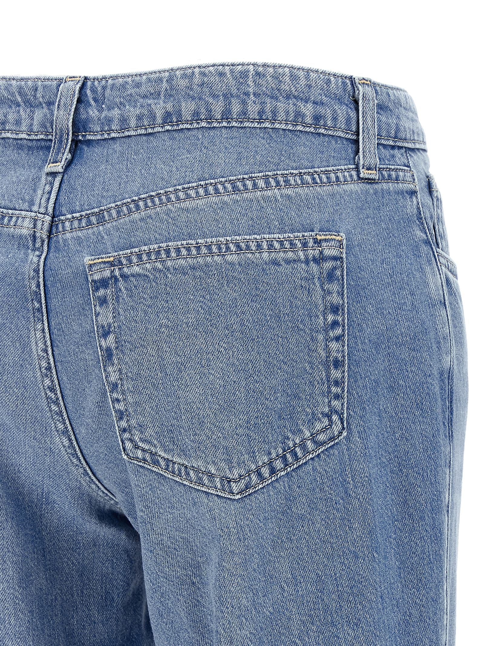 L'Agence Blaue Jeans aus Baumwolle im geraden Schnitt